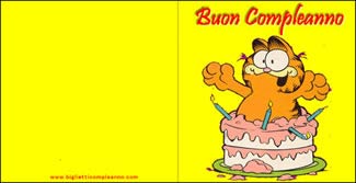 Biglietti Compleanno Garfield